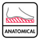Dit anatomisch voorgevormde voetbed voorzien van hiel en balondersteuning, biedt optimale stabiliteitscontrole Dit anatomisch voorgevormde voetbed voorzien van hiel en balondersteuning, biedt optimale stabiliteitscontrole